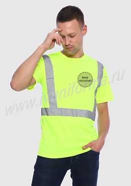 Футболка сигнальная мужская (промо) арт. Р-14-01-ПЭ