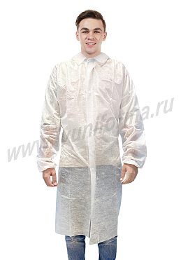 Халат посетителя на кнопках одноразовый